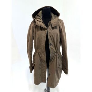 Uniqlo army green anorak raincoat